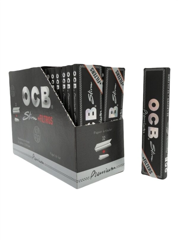 OCB black combi premium ks slim papers with filters @ £17.55
