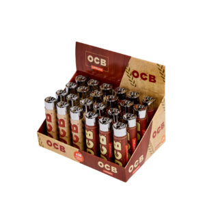 OCB refillable virgin lighters tray of 24