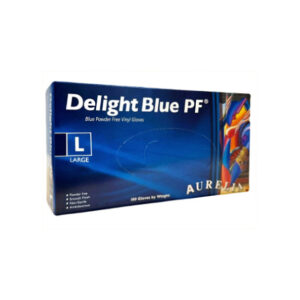 Vinyl gloves blue powder free large @1.99x 10