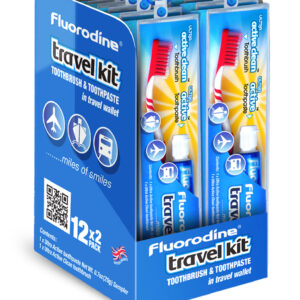 Active clean travel toothbrush & toothpaste @0.75 x 12