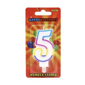 Birthday number candles (5) @0.55 x 6 £3.30