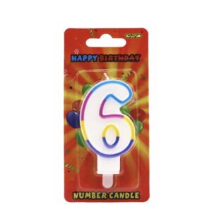 Birthday number candles (6) @0.55 x 6 £3.30