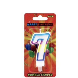 Birthday number candles (7) @0.55 x 6 £3.30
